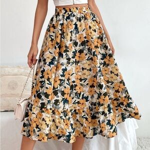 Floral A-Line Skirt